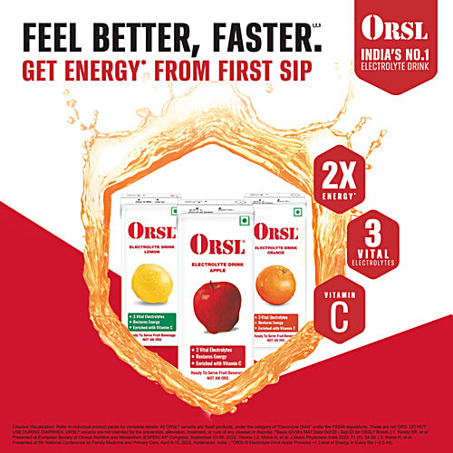 ORSL Electrolyte Drink - Orange, 200 ml  