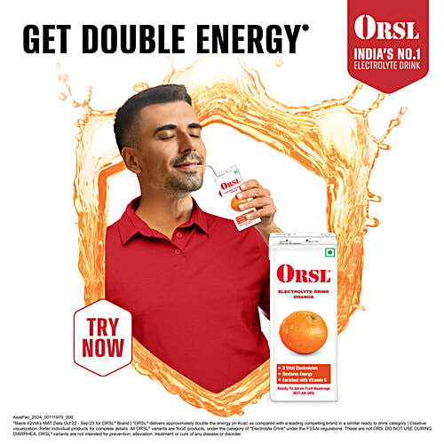 ORSL Electrolyte Drink - Orange, 200 ml  