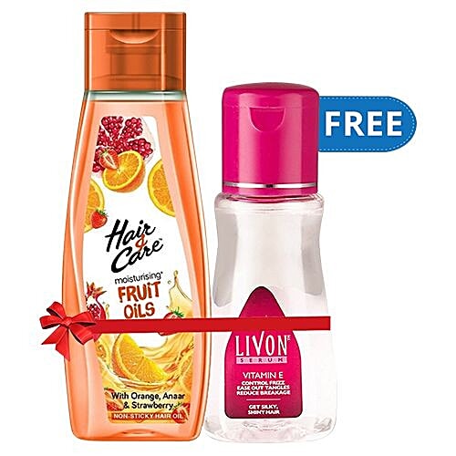 Buy Hair & Care Fruit Oil With Orange, Anaar & Strawberry Online at