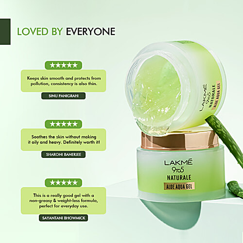 Lakme Aqua Gel - Naturale Aloe, 9 to 5, 50 g  