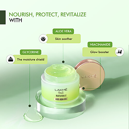 Lakme Aqua Gel - Naturale Aloe, 9 to 5, 50 g  