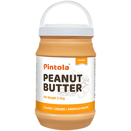Pintola Peanut Butter - Creamy, Classic, Original American Recipe, With 26g Protein, 2.5 kg Powerful Protein
High Fibre
Premium Quality