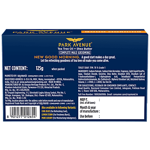 Park Avenue Fragrant Deo Soap - Good Morning, 125 g (Buy 3 & Get 1 Free) With Antioxidants