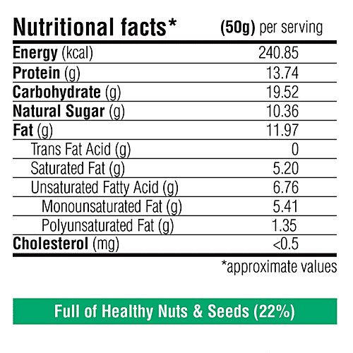 RINE Granola Bar - Blueberry Bolt, 50 g Pack of 6 