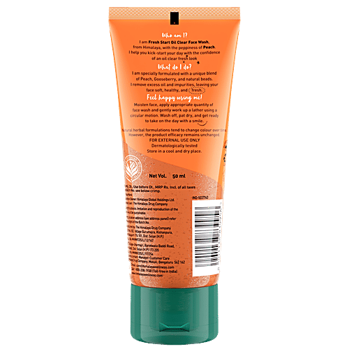 Himalaya Fresh Start Oil Clear Peach Face Wash, 50 ml