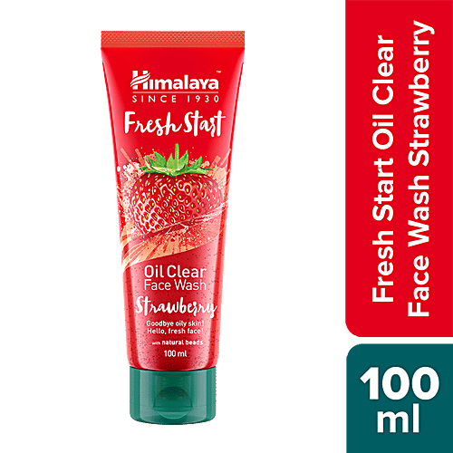 Buy Himalaya Face Wash Strawberry Oil Clear Fresh Start 100 Ml Online
