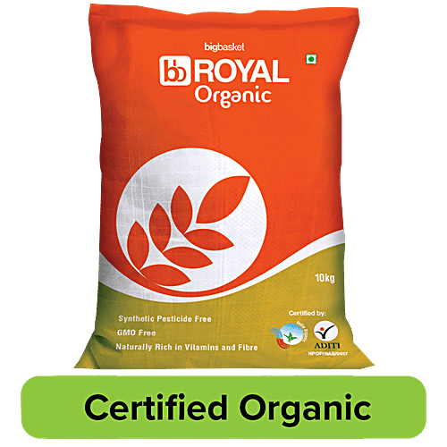 bb Royal Organic Sona Masoori Semi Brown Rice/Tandul - Handpounded, 10 Kg  