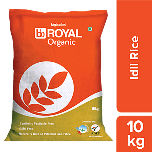 bb Royal Organic - Idly/Idli Rice/Tandul, 10 kg  GMO Free, Synthetic Pesticide Free