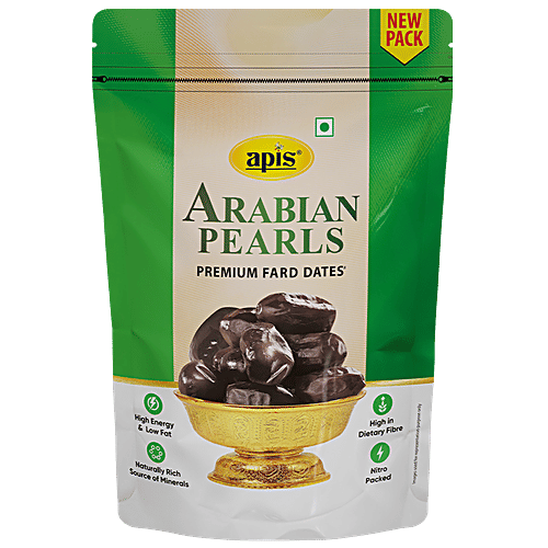 Apis Dates/Khajoor - Arabian Pearls, 500 g  Natural Rich Source of Minerals, Low Fat