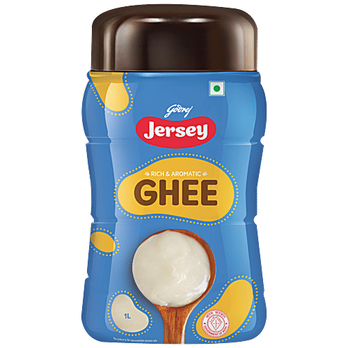 Godrej Jersey Buffalo Ghee, 1 L Jar Rich & Aromatic