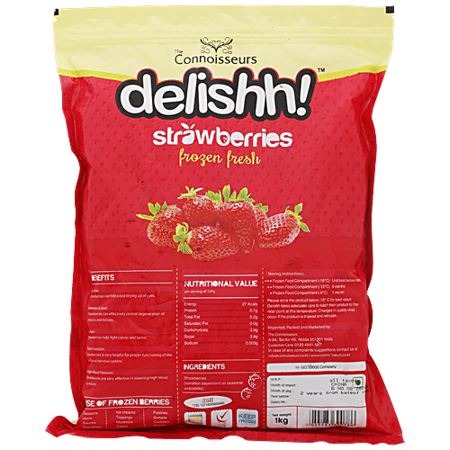 Delishh Frozen Strawberries, 1 kg  