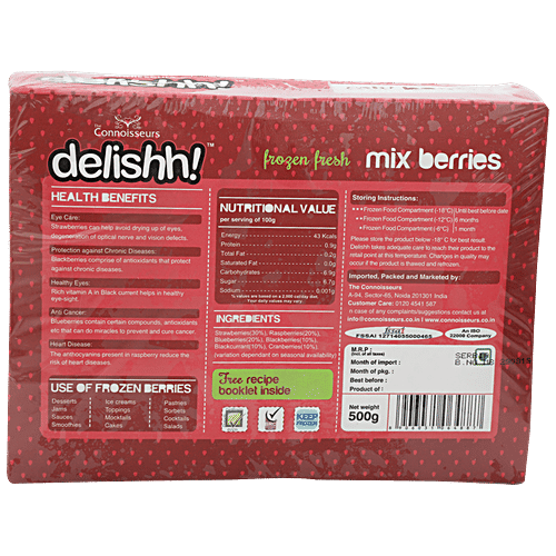 Delishh Frozen Mix Berries, 500 g  