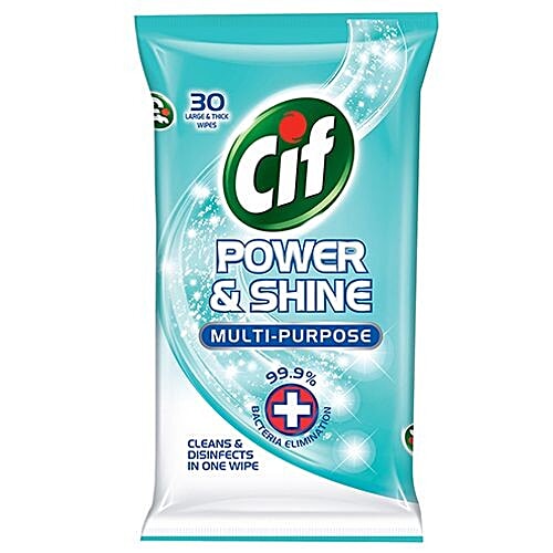 Cif Wet Wipes - Original, Multi-Purpose, Power & Shine, 30 pulls  