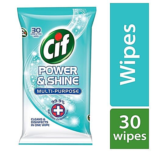 Cif Wet Wipes - Original, Multi-Purpose, Power & Shine, 30 pulls  