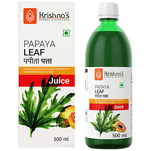 Buy Krishnas Herbal Juice Papaya Leaf 500 Ml Online At Best Price of Rs