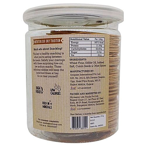 Nutty Yogi Khakhra Crisps - Jeera, 150 g  