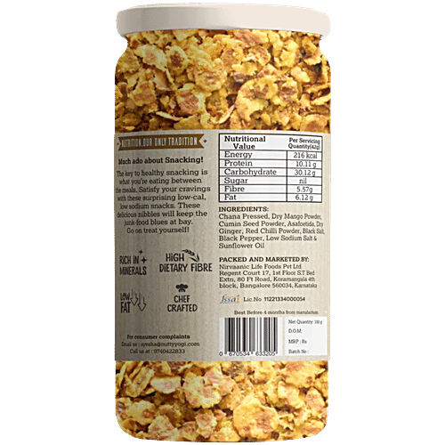 Nutty Yogi Chana Jor Snacks - Roasted, 100 g High Fiber