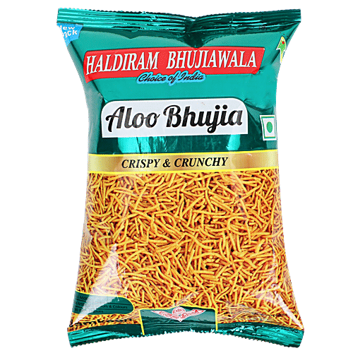 Haldiram Bhujiawala Aloo Bhujia Namkeen - Chatak Spicy & Minty, 200 g  No Additives, No Preservatives