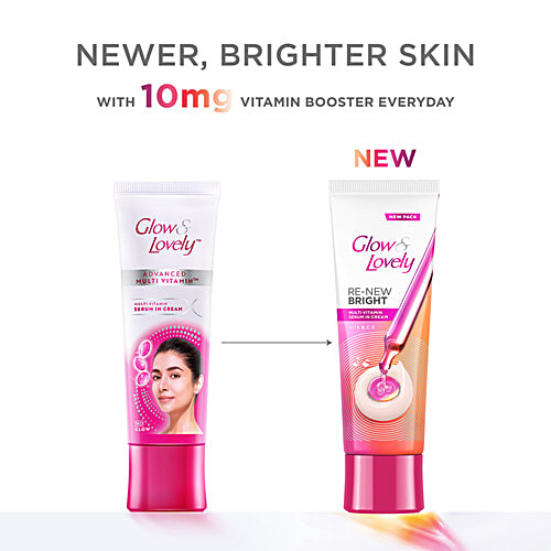 Glow & Lovely Re-New Bright Multivitamin Serum In Cream, 110 g  