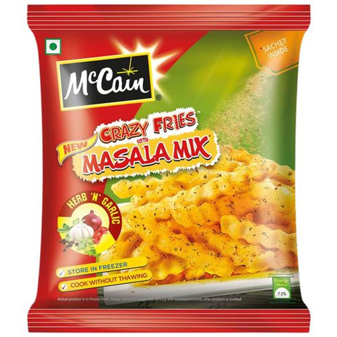 McCain Crazy Fries - Masala Mix, Herb 'N' Garlic, 400 g 