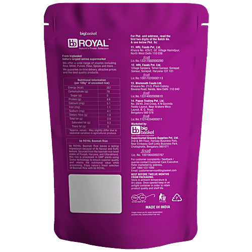 bb Royal Basmati Rice/Basmati Chawal - Mogra, Broken/Tukda, 1 kg  