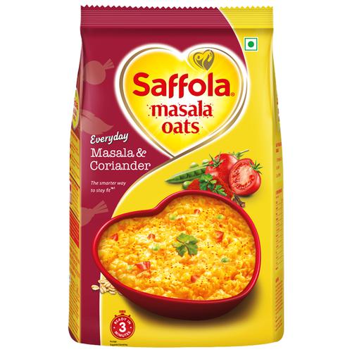 Saffola Oats - Tasty Evening Snack, Fibre Rich, Masala & Coriander, 500 g  