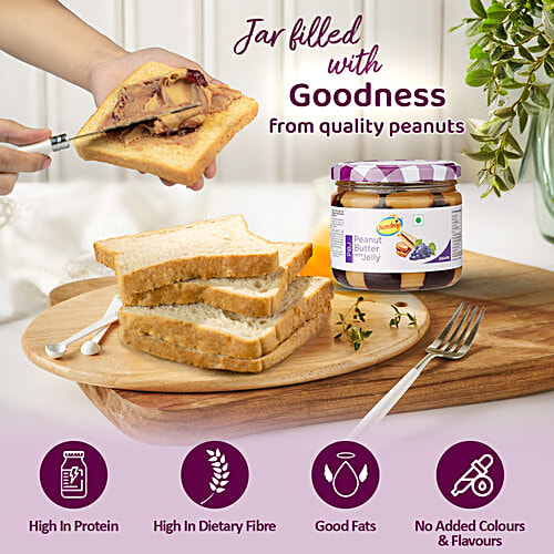 Buy Sundrop Peanut Butter With Jelly Grape 340 Gm Online At Best Price