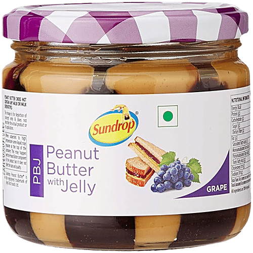 Sundrop Peanut Butter With Grape Jelly, 340 g Jar Zero Trans Fatty Acid & Cholesterol