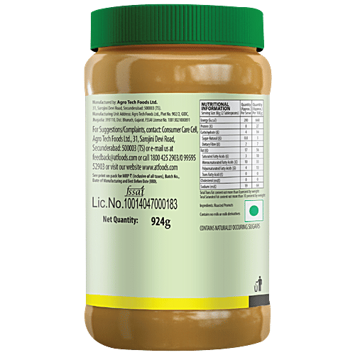 Sundrop Peanut Butter - 100% Natural, Creamy, 924 g  