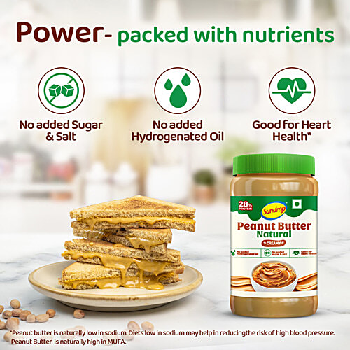 Sundrop Peanut Butter - 100% Natural, Creamy, 924 g  