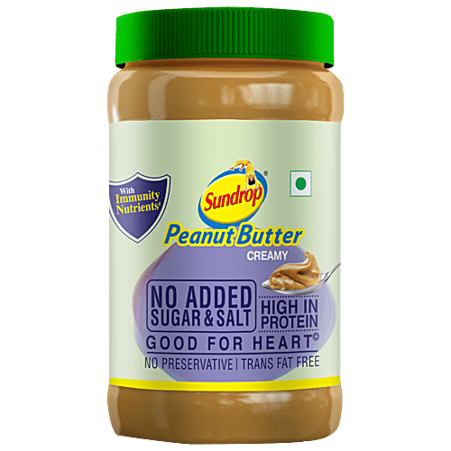 Sundrop Peanut Butter - Creamy Spread, Unsweetened, 924 g Jar No Added Sugar & Salt