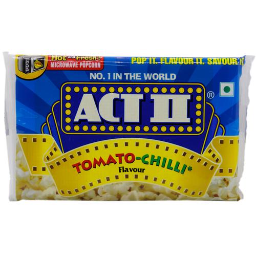 ACT II Microwave Popcorn - Tomato Chilli Flavour, Snacks, 106 g  