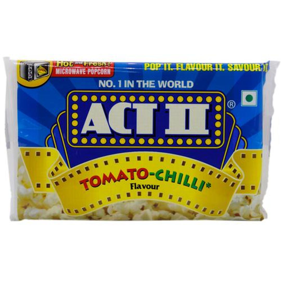 ACT II Microwave Popcorn - Tomato Chilli Flavour, Snacks, 106 g 