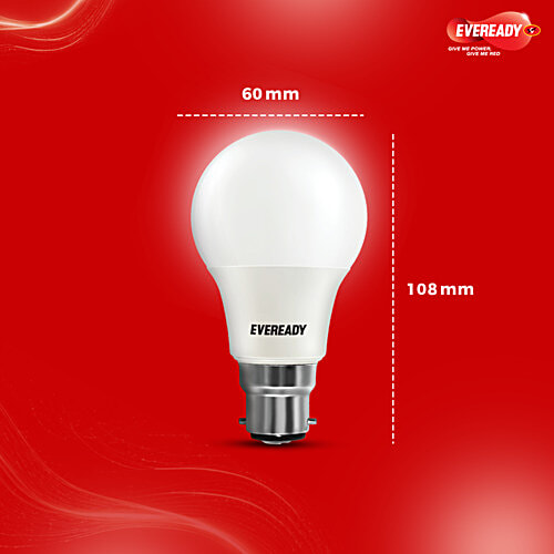 Eveready 9W 6500K LED Bulb - Cool Day Light, 1 pc  B22 Base, Energy-Efficient, 4kV Surge Protection, Long-Lasting Durability