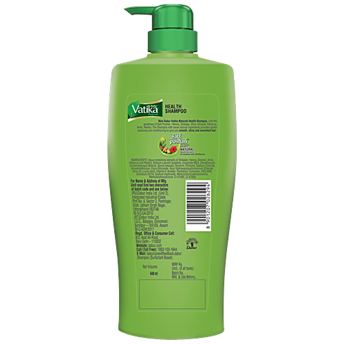 Buy Dabur Vatika Health Shampoo, With 7 natural ingredients, Controls