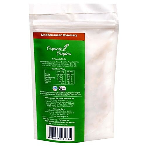 Organic Origins Mixed Nuts - Mediterranean Rosemary, 145 g  