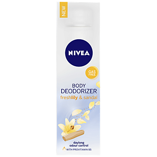 Nivea Women Gas Free Deodorant - Fresh Lily & Sandal, Daylong Odour Control With 1 Use, 120 ml  