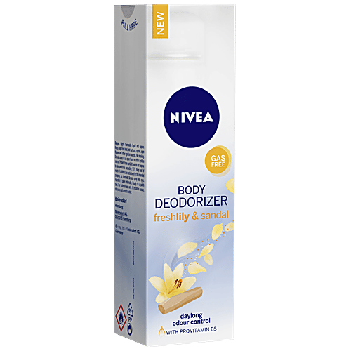 Nivea Women Gas Free Deodorant - Fresh Lily & Sandal, Daylong Odour Control With 1 Use, 120 ml  