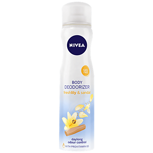 Nivea Women Gas Free Deodorant - Fresh Lily & Sandal, Daylong Odour Control With 1 Use, 120 ml  