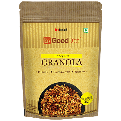 bb Gooddiet Granola - Honey Nut, Gluten free, 250 g Gluten Free, Trans Fat Free