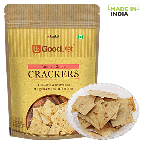 GoodDiet Crackers - Roasted Onion Crackers, Gluten Free, 150 g  
