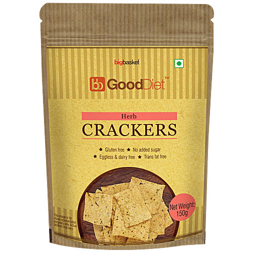 GoodDiet Crackers - Herb, Gluten free, 150 g  