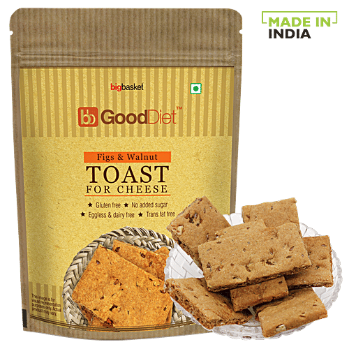 bb Gooddiet Toast for Cheese - Fig & Walnuts, 150 g Pouch 