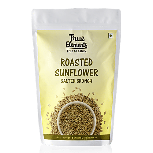 True Elements Snack - Sunflower Seeds, Roasted, Salted Crunch, Harippa, 125 g Good Source of Vitamin E & Vitamin B6