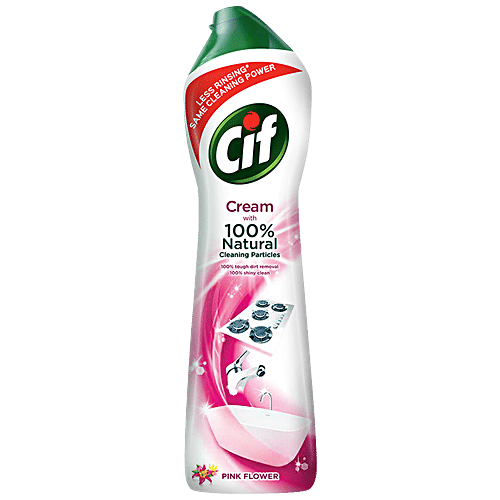 Cif Cleaners Pink Flower Multipurpose Cream Cleaners, 500 ml  Shine
 Citrusy Scent