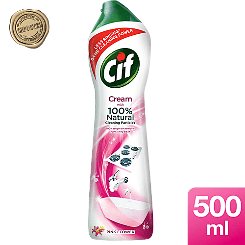 Cif Cleaners Pink Flower Multipurpose Cream Cleaners, 500 ml  Shine
 Citrusy Scent