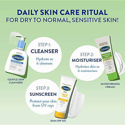 Cetaphil Moisturising Cream - For Face & Body, All Skin Types,, Non-Greasy, Non-Irritating, 80 ml Non-Greasy, Non-Irritating