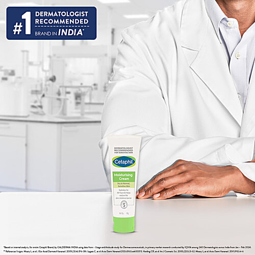 Cetaphil Moisturising Cream - For Face & Body, All Skin Types,, Non-Greasy, Non-Irritating, 80 ml Non-Greasy, Non-Irritating
