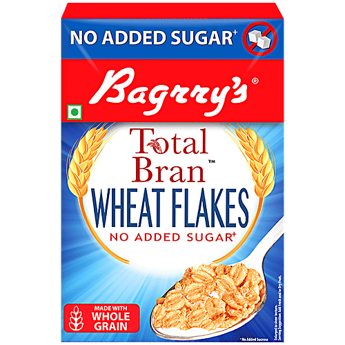 Bagrry's Wheat Flakes - No Added Sugar, Total Bran, 500 g  No Added Sugar