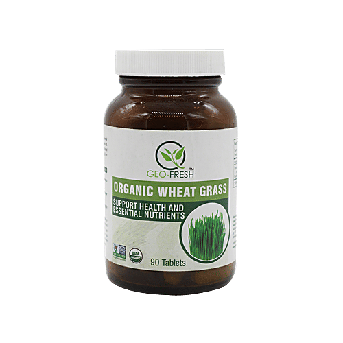 Geo-Fresh Tablets - Organic, Wheat Grass, 500 mg, USDA Certified, 90 pcs (200 g) 